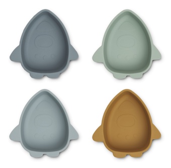 Iggy silicone bowls - 4 pack Space blue multi mix
